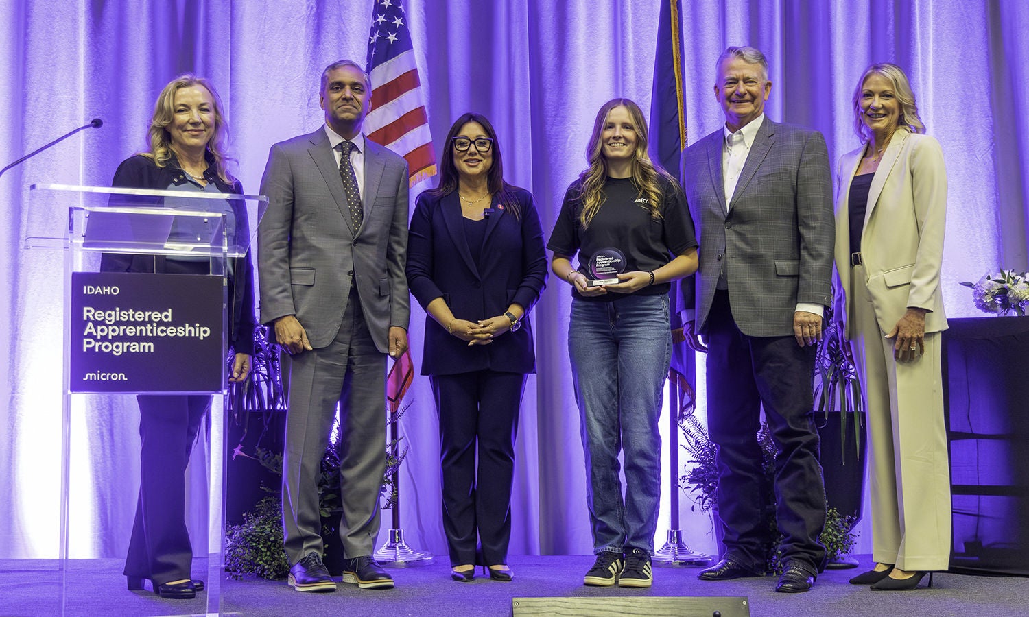 Micron labor visit apprenticeship graduation